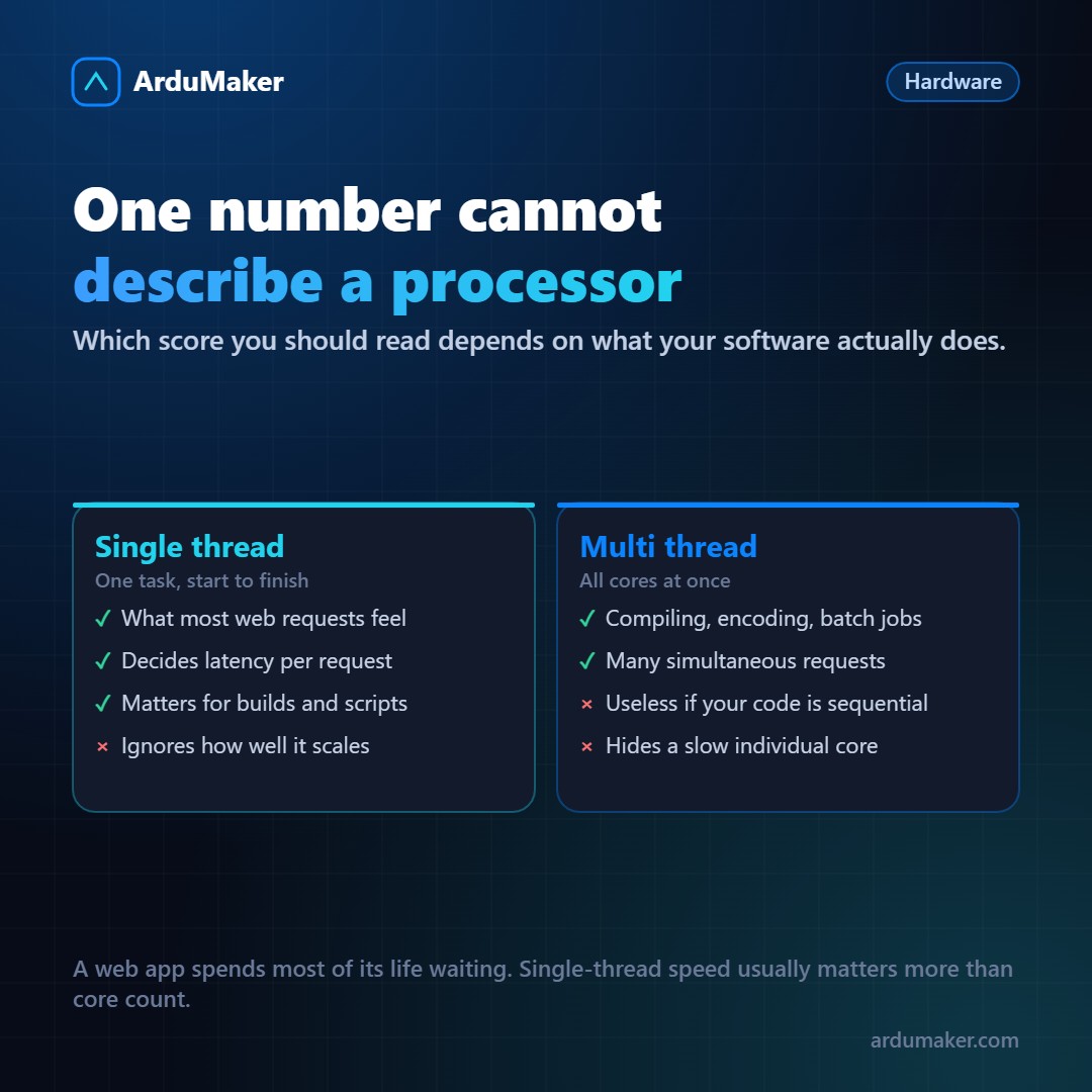 Qué mide un CPU score y por qué dos servidores iguales no rinden igual